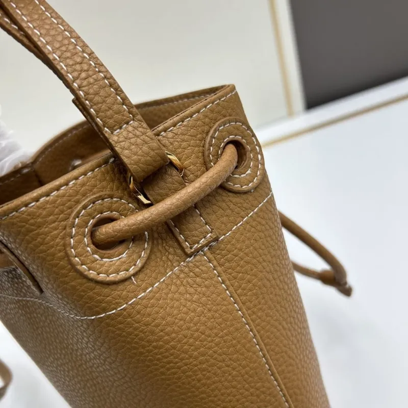 Burberry Brown Leather Bucket Bag - Image 6