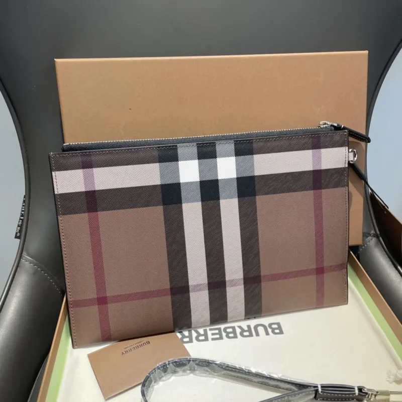 Burberry Classic Check Clutch Bag - Image 4