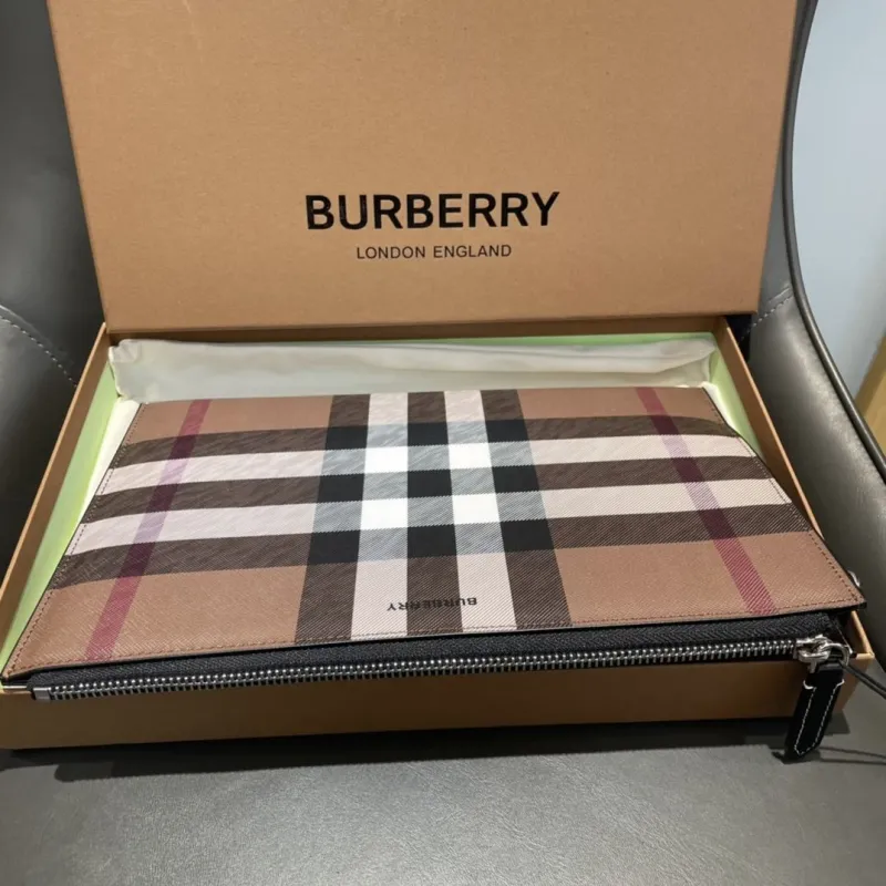 Burberry Classic Check Clutch Bag - Image 5