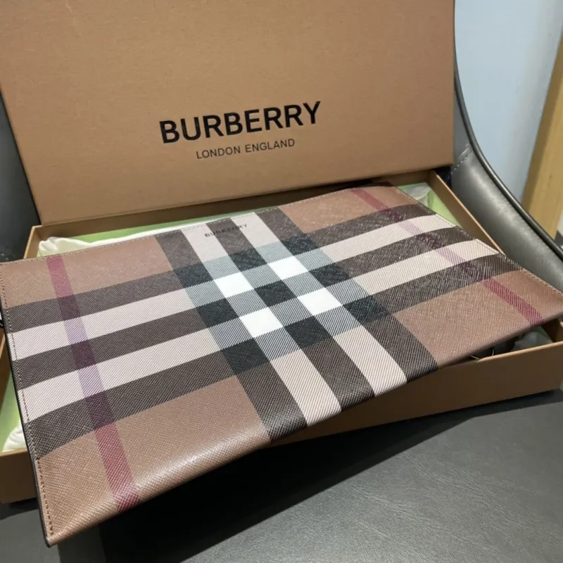 Burberry Classic Check Clutch Bag - Image 7