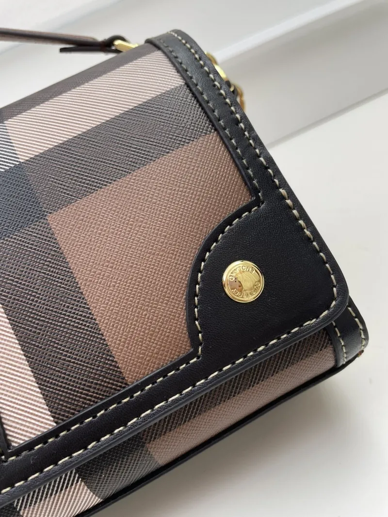Burberry 8366 Classic Check Satchel Bag 24cm - Image 6