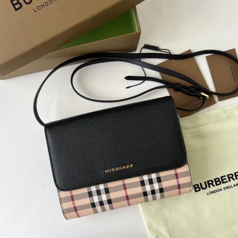 Burberry Black Check Crossbody Bag - Image 3