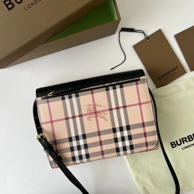 Burberry Black Check Crossbody Bag - Image 4