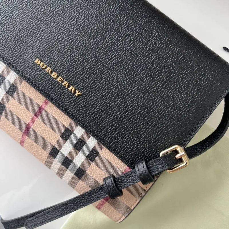 Burberry Black Check Crossbody Bag - Image 5