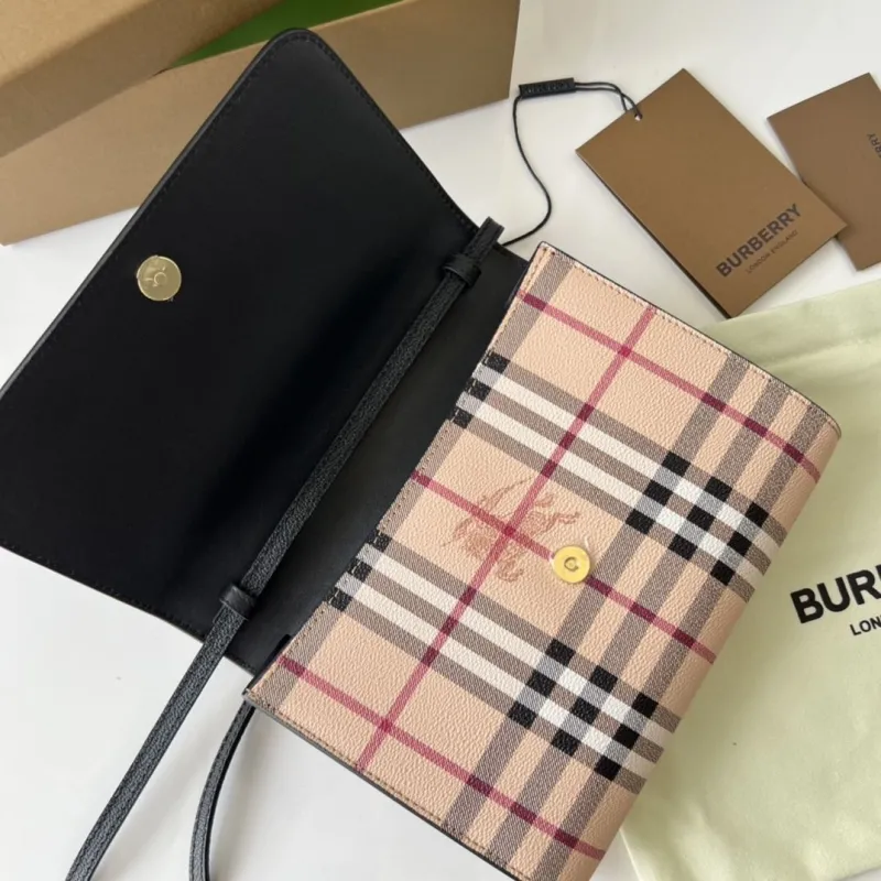 Burberry Black Check Crossbody Bag - Image 7