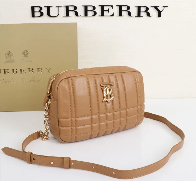 Burberry Tan Quilted Crossbody Camera Bag - Image 3
