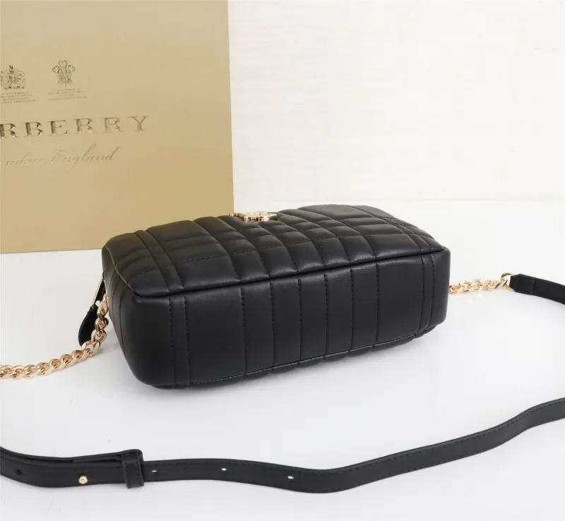 Burberry Black Quilted Leather Crossbody Bag - Image 4