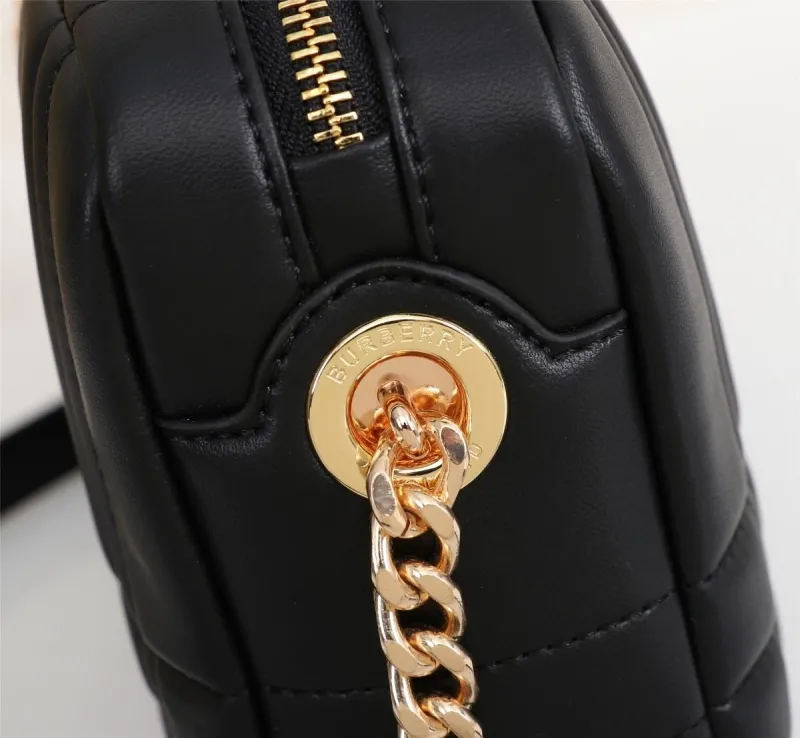 Burberry Black Quilted Leather Crossbody Bag - Image 5