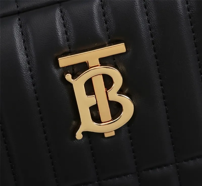 Burberry Black Quilted Leather Crossbody Bag - Image 7