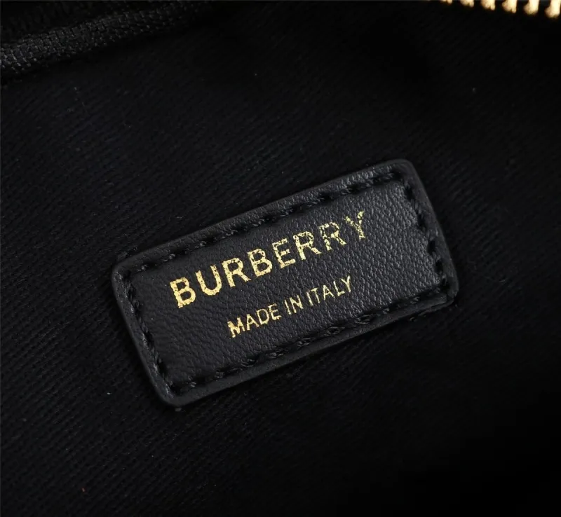 Burberry Black Quilted Leather Crossbody Bag - Image 8