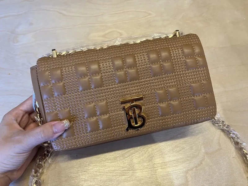 Burberry Brown Quilted Chain Satchel Bag - Image 3