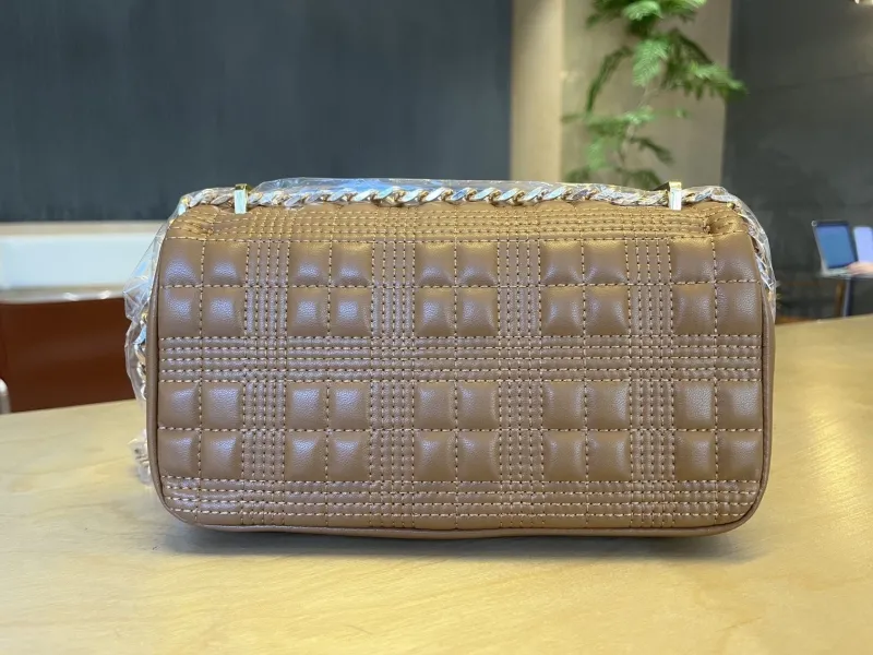 Burberry Brown Quilted Chain Satchel Bag - Image 4