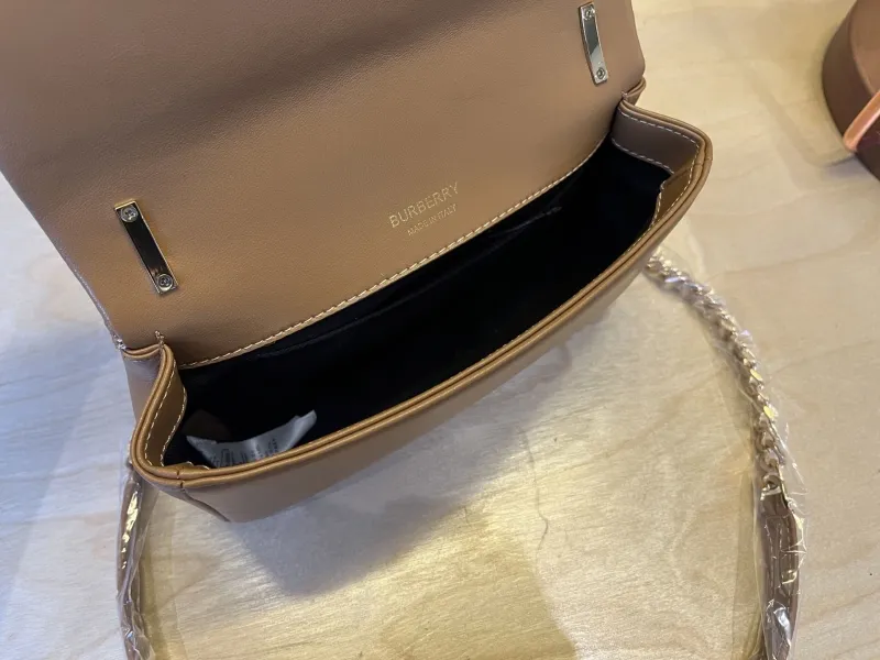 Burberry Brown Quilted Chain Satchel Bag - Image 6