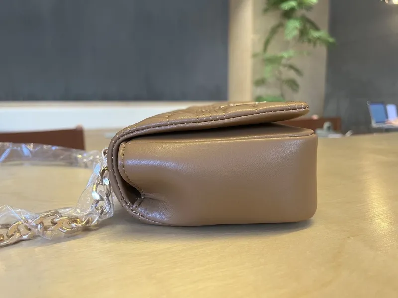 Burberry Brown Quilted Chain Satchel Bag - Image 9