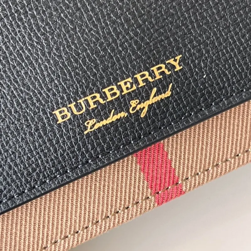 Burberry Black Check Crossbody Satchel Bag - Image 5