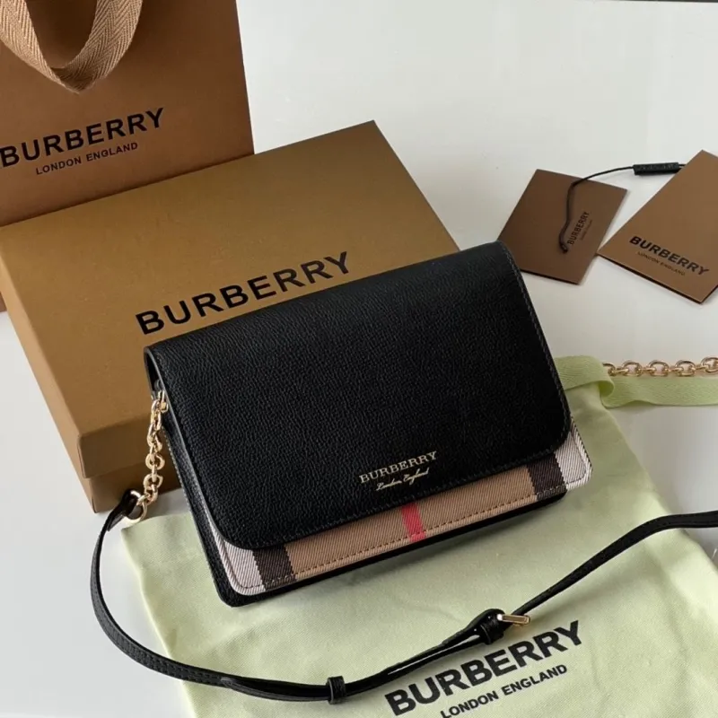 Burberry Black Check Crossbody Bag