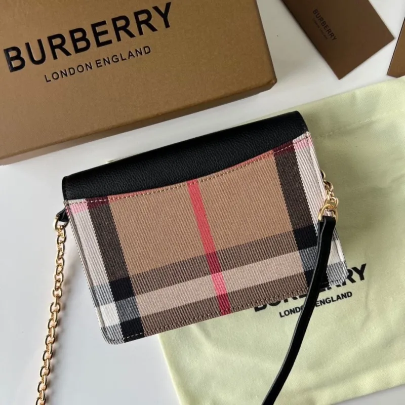 Alternative view of Burberry Black Check Crossbody Bag