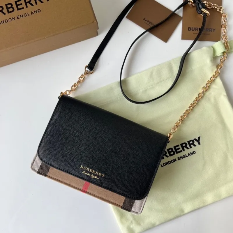 Burberry Black Check Crossbody Bag - Image 3