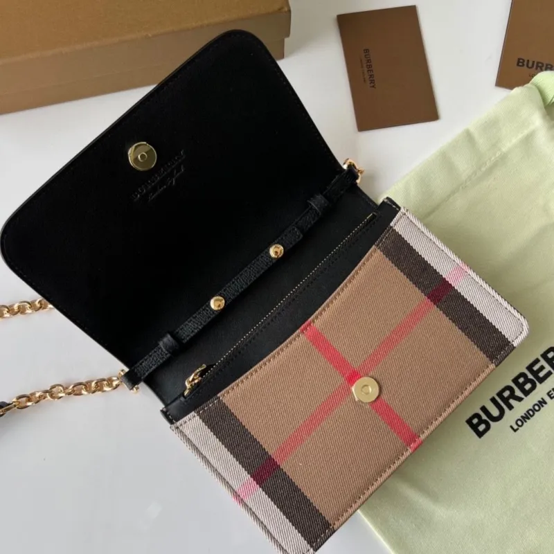 Burberry Black Check Crossbody Bag - Image 6