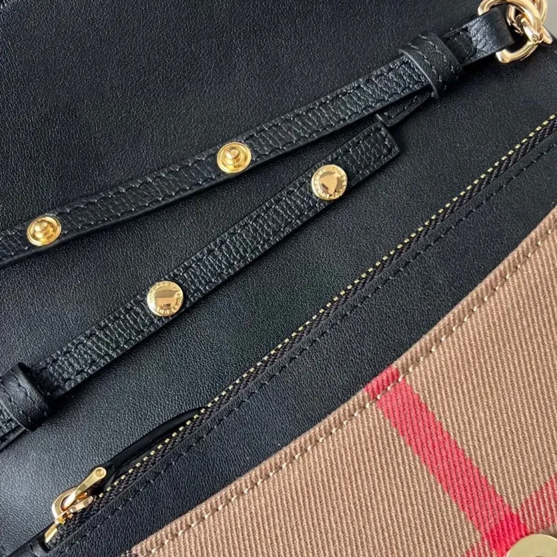 Burberry Black Check Crossbody Bag - Image 9
