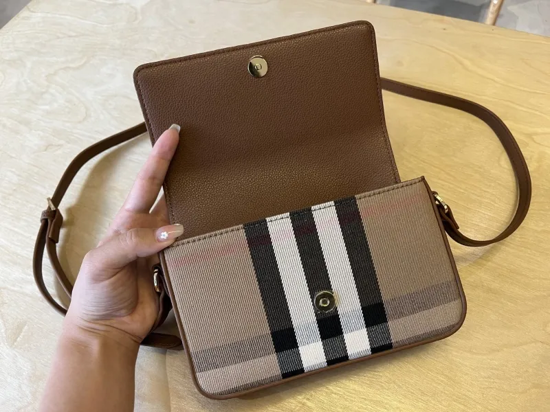 Burberry Brown Crossbody Satchel Bag - Image 7