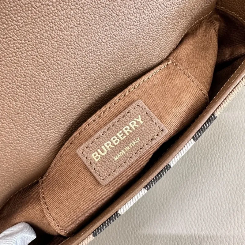 Burberry Brown Leather Crossbody Satchel Bag - Image 7