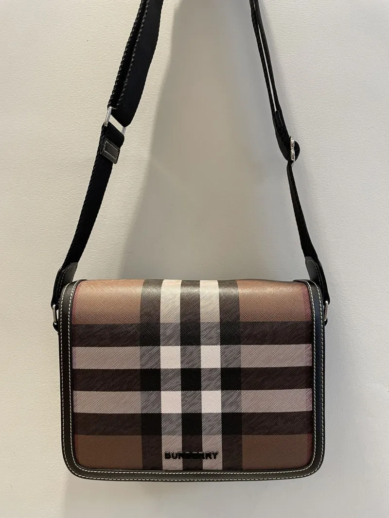 Burberry Check Crossbody Messenger Bag