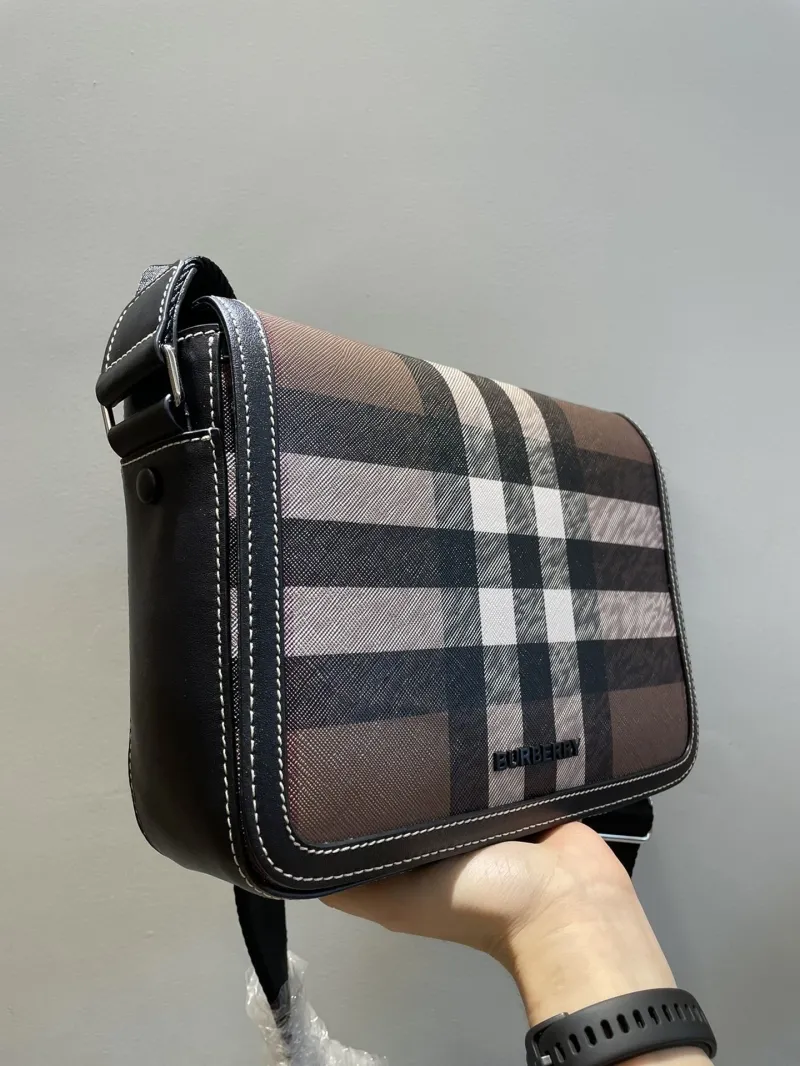 Alternative view of Burberry Check Crossbody Messenger Bag