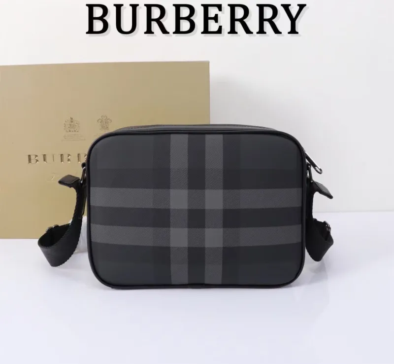 Alternative view of Burberry Black Check Crossbody Satchel Bag