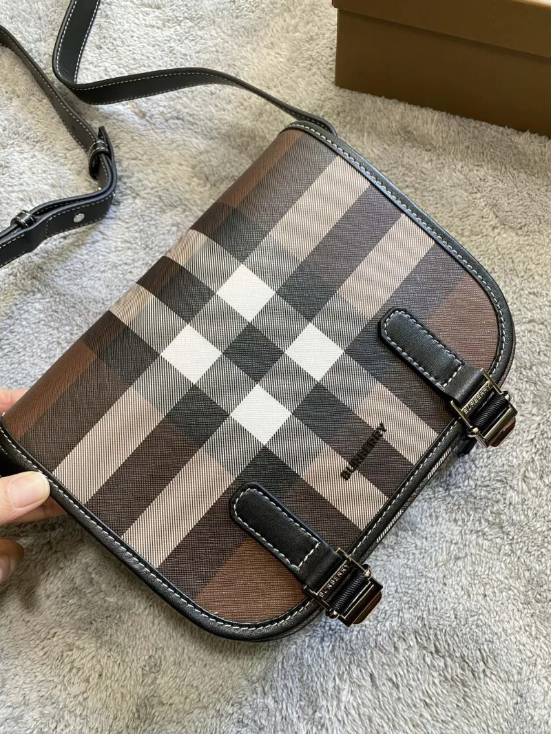 Alternative view of Burberry Signature Check Crossbody Satchel Bag