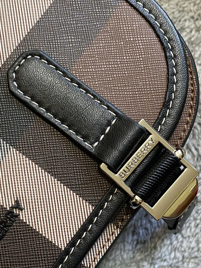 Burberry Signature Check Crossbody Satchel Bag - Image 4