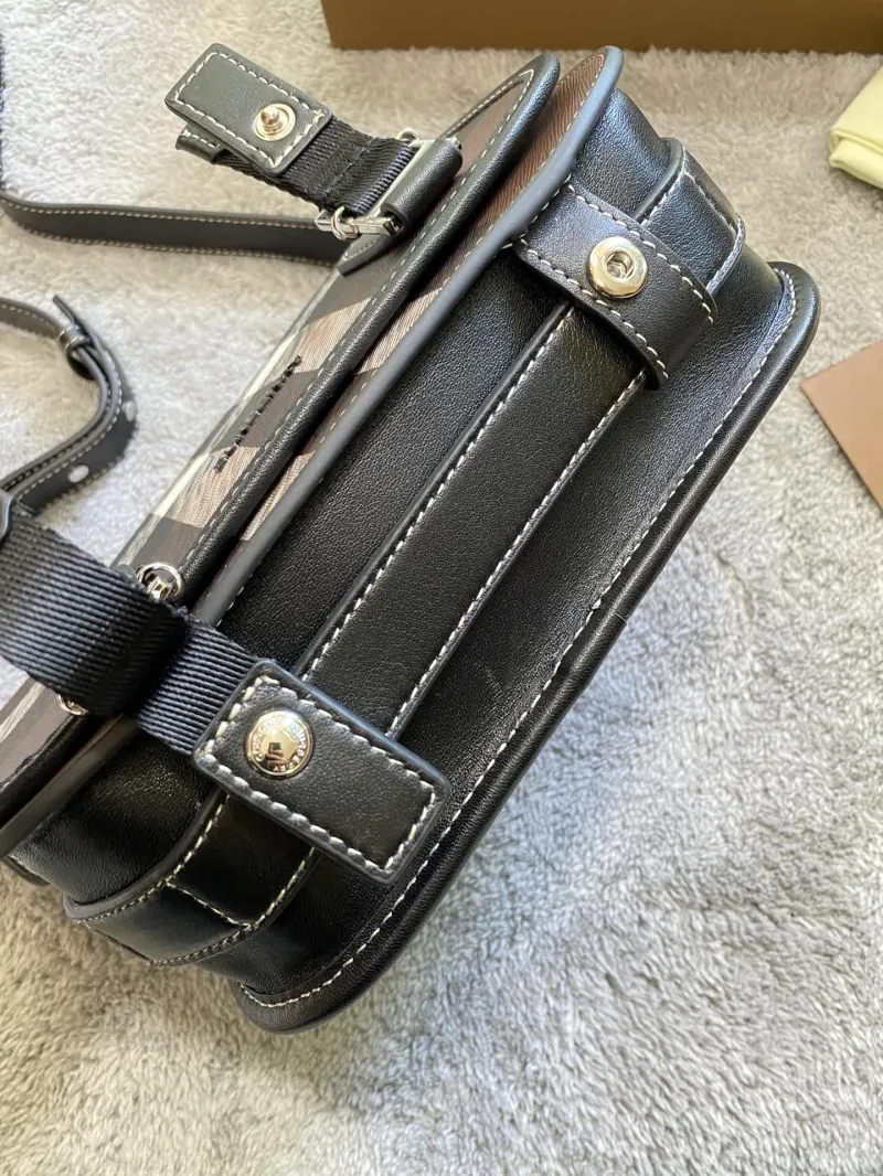 Burberry Signature Check Crossbody Satchel Bag - Image 5