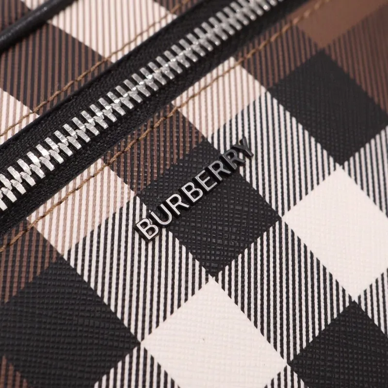 Burberry Brown Check Waist Bag - Image 4