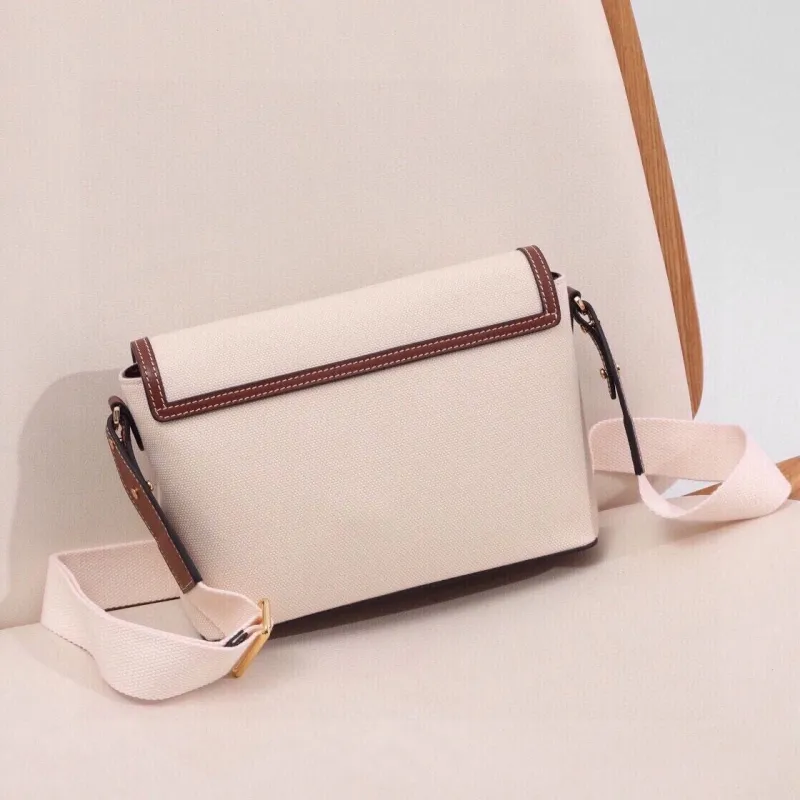 Alternative view of Burberry Cream Brown Trim Satchel Crossbody Bag 63