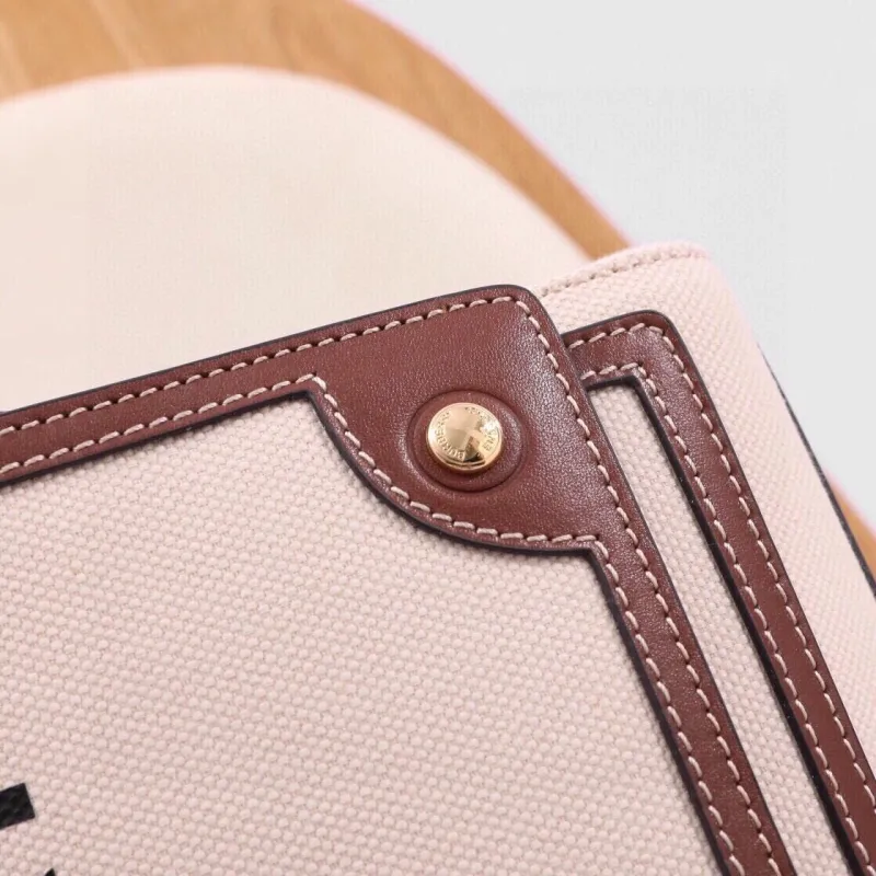 Burberry Cream Brown Trim Satchel Crossbody Bag 63 - Image 7