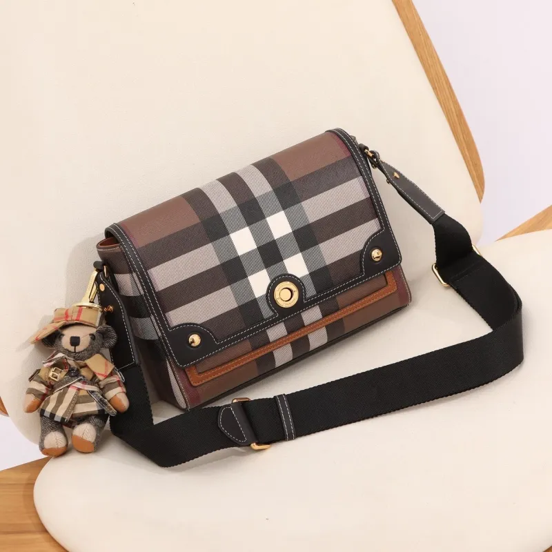 Burberry Classic Check Crossbody Satchel Bag