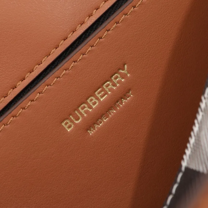 Burberry Classic Check Crossbody Satchel Bag - Image 8