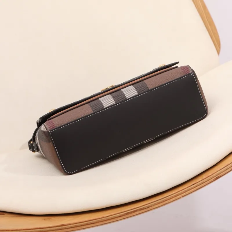 Burberry Classic Check Crossbody Satchel Bag - Image 9