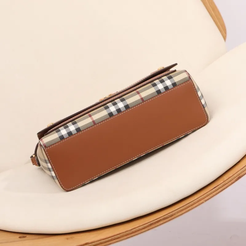 Burberry Vintage Check Crossbody Satchel Bag - Image 9