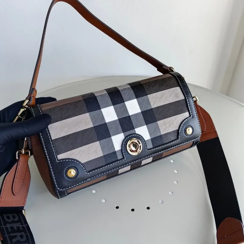 Alternative view of Burberry Check Satchel Crossbody Bag