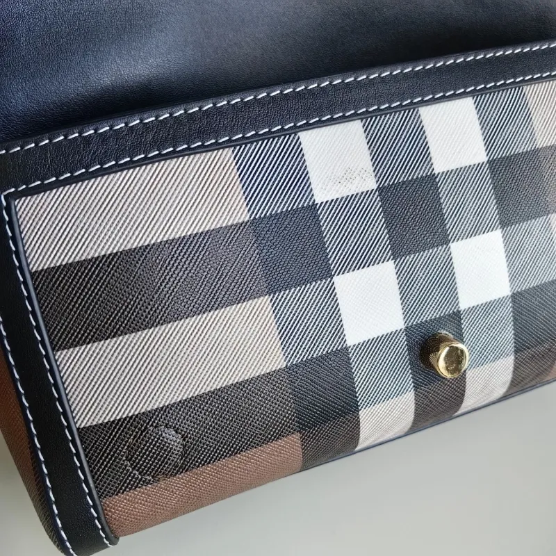 Burberry Check Satchel Crossbody Bag - Image 7