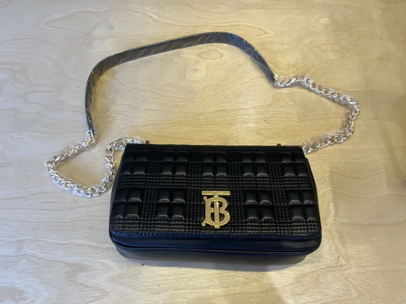 Alternative view of Burberry Black Quilted Crossbody Satchel Bag