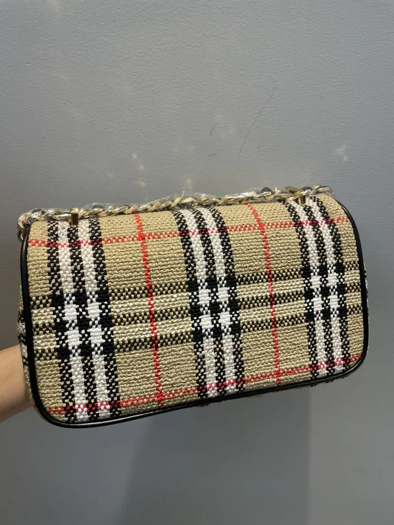 Burberry Vintage Check Chain Satchel Bag - Image 4