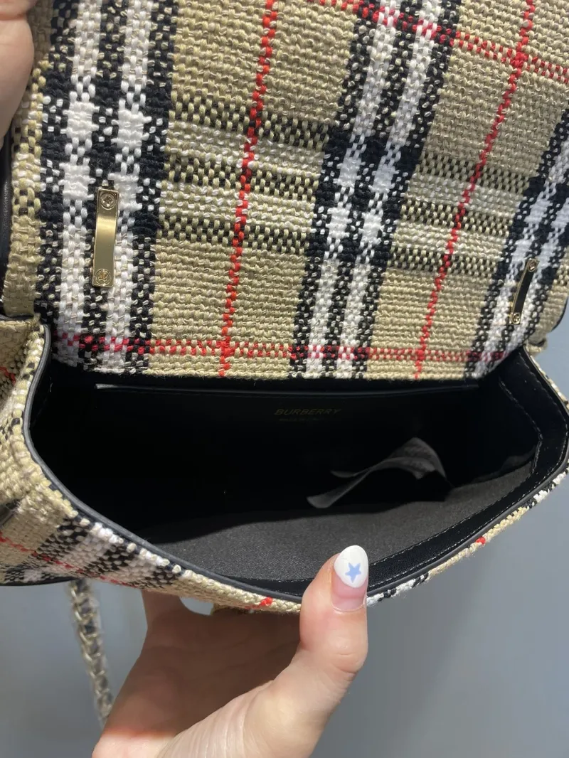 Burberry Vintage Check Chain Satchel Bag - Image 7