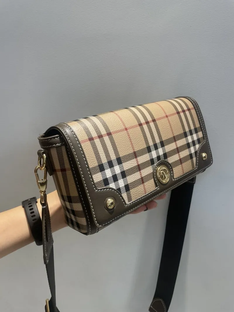 Alternative view of Burberry Classic Check Crossbody Satchel Bag 76
