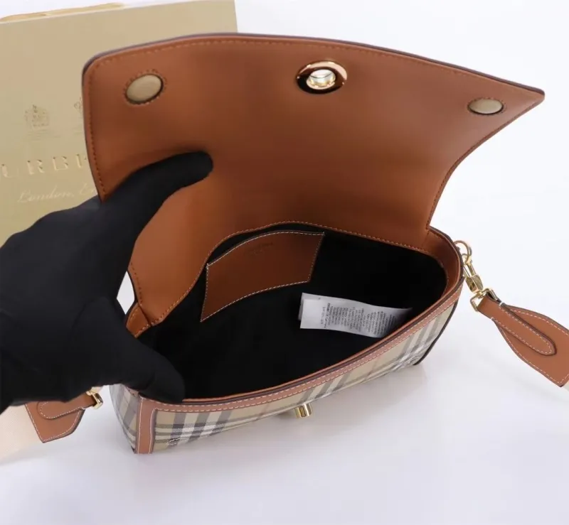 Burberry Vintage Check Satchel Crossbody Bag - Image 9