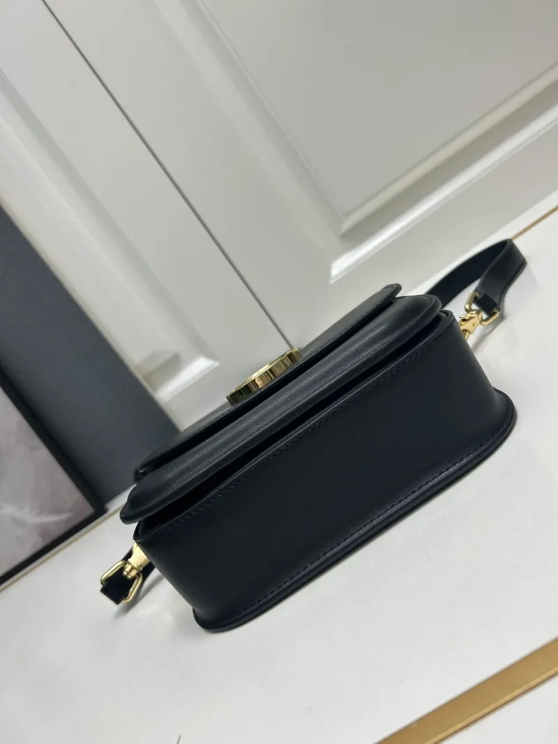 Burberry Black Leather Crossbody Satchel Bag 8375 - Image 5