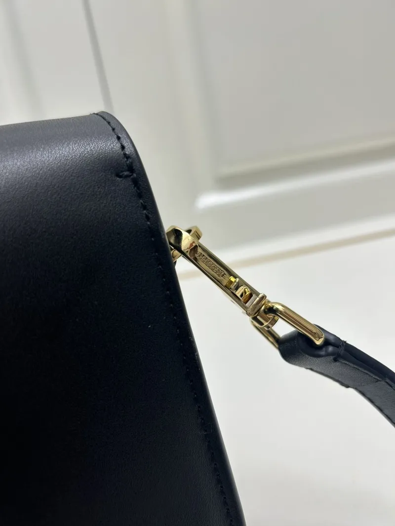 Burberry Black Leather Crossbody Satchel Bag 8375 - Image 6