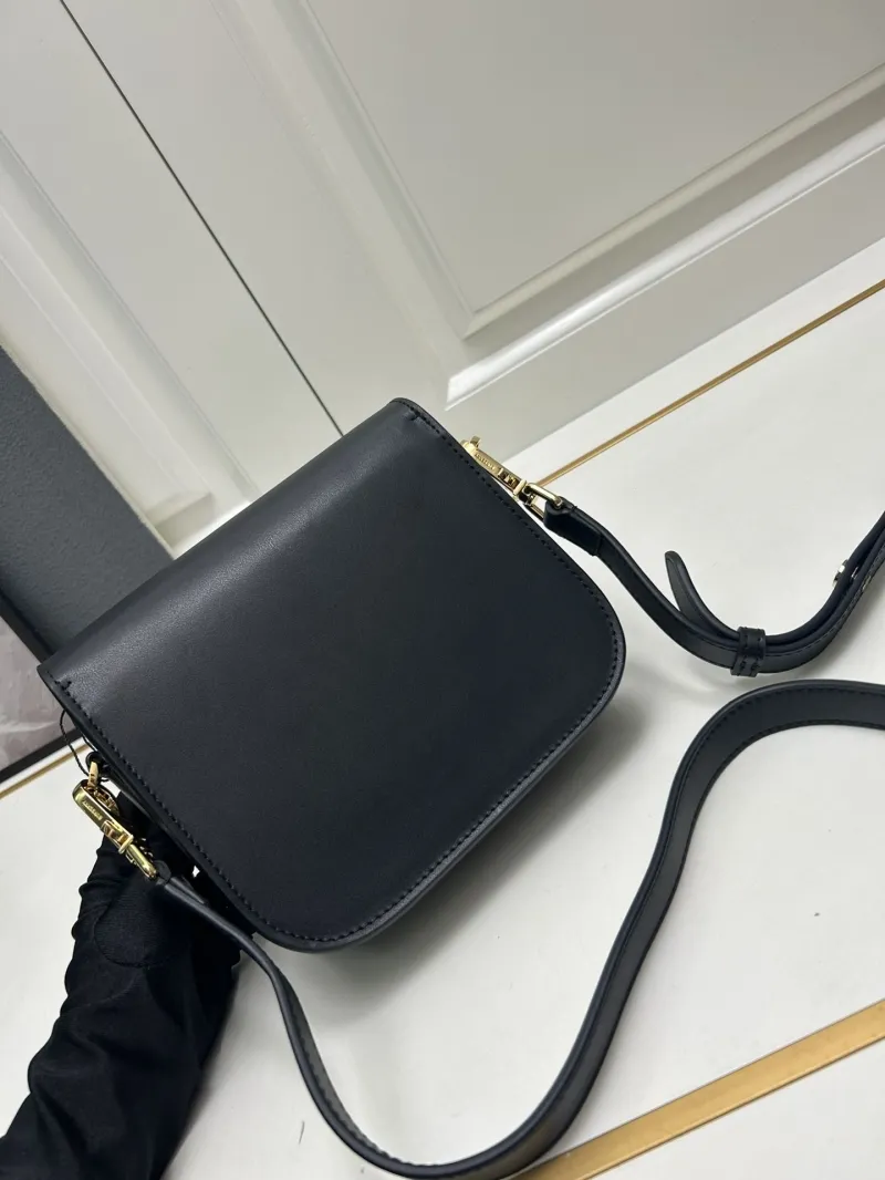 Burberry Black Leather Crossbody Satchel Bag 8375 - Image 7