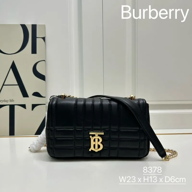 Burberry Black Quilted Satchel Bag 8378